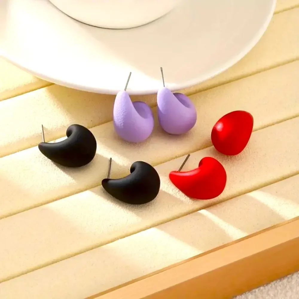 ✨🆕✨ BoHo Chic Teardrop Earrings in 3 pairs: Red, Purple, Black✨